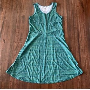 Prana Geometric Green & Blue Dress SZ-L
